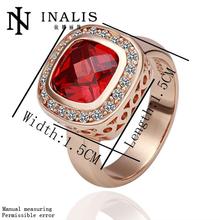 R054 Fashion Ruby Jewelry 18K Gold Ring Wedding Jewelry Engagement Rings For Women anillos bague anel