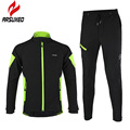 ARSUXEO 2 Color Thermal Cycling Jacket Winter Warm Up Bicycle Sets Clothing Windproof Waterproof Soft Shell