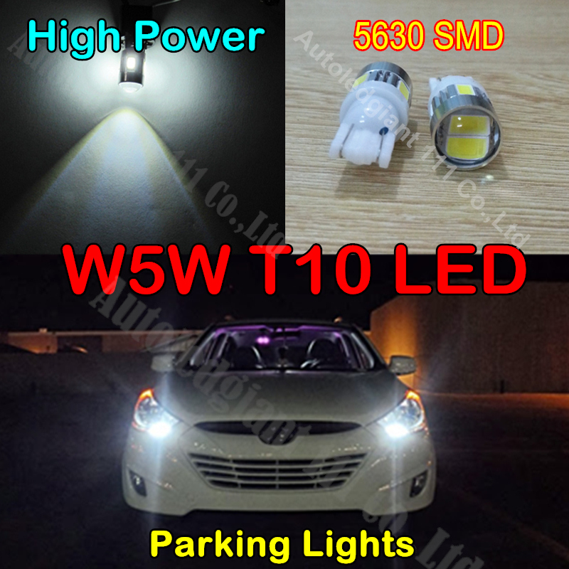 2x High Power Super Bright White Led Car Light Source 168 194 2825 W5W T10 LED