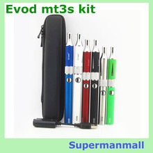 dual coil electronic cigarette evod mt3s zipper kit e-cigarette Pyrex glass dual coils mt3s atomizer clearomizer evod battery