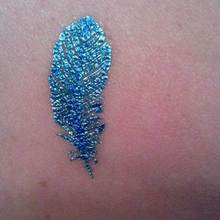 Flash Tattoo Bird Feather Tatoo Temporary Tattoos Flower Blue and Gold Tattoo Fash Temporary Metallic Tattoos