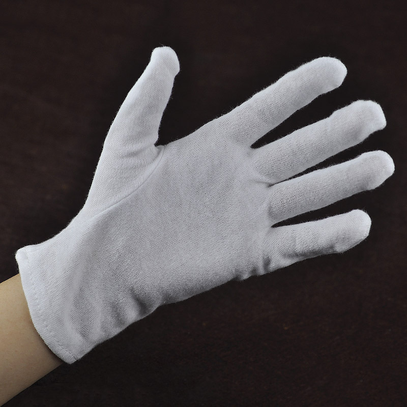 Pioneering 100% cotton gloves white gloves work gloves driver etiquette goods seized exercise gloves
