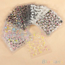 10 Sheets Nail Art Transfer Stickers 3D Design Manicure Tips Decal Decorations 2ISY