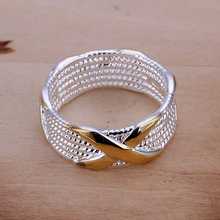 free shipping 925 silver Fashion Jewelry Dichroic X Bulgary men wedding ring for women SMTR013