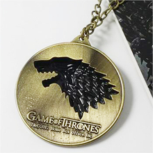 8 styles HBO Game of Thrones necklace House Stark Winter Is Coming Bronze 2 Metal Family