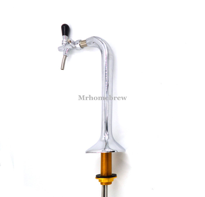High Quality ! Single Tap Chrome Plated Brass Draft Beer Kegerator Tower beer  Faucet