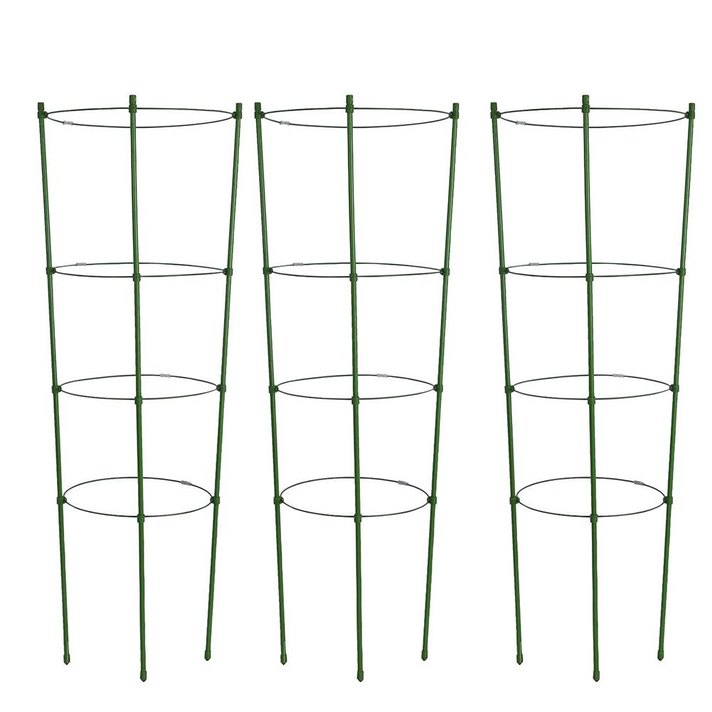 Plant Support Cage Durable Climbing Trellis Flowers Tomato Stand 3 Rings 60cm 