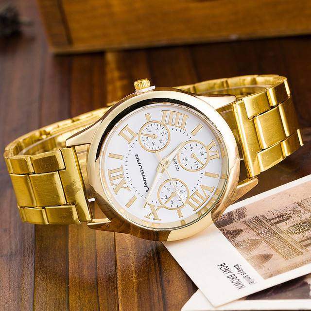 Zegarek damski VANSVAR elegancki i klasyczny złoty kolor