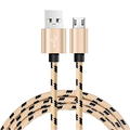 4 0mm 2A Nylon Micro USB Cable for Xiaomi Samsung HTC Huawei Android Fast Charge wire