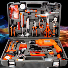Ak caja de herramientas de metal kit electricista de mantenimiento Set multifunción herramientas de mano en combinación con taladro