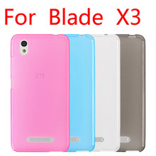 For ZTE blade X3 D2 matte case soft TPU cover Transparent clear cell phone etui coque for ZTE X3 free shipping P6