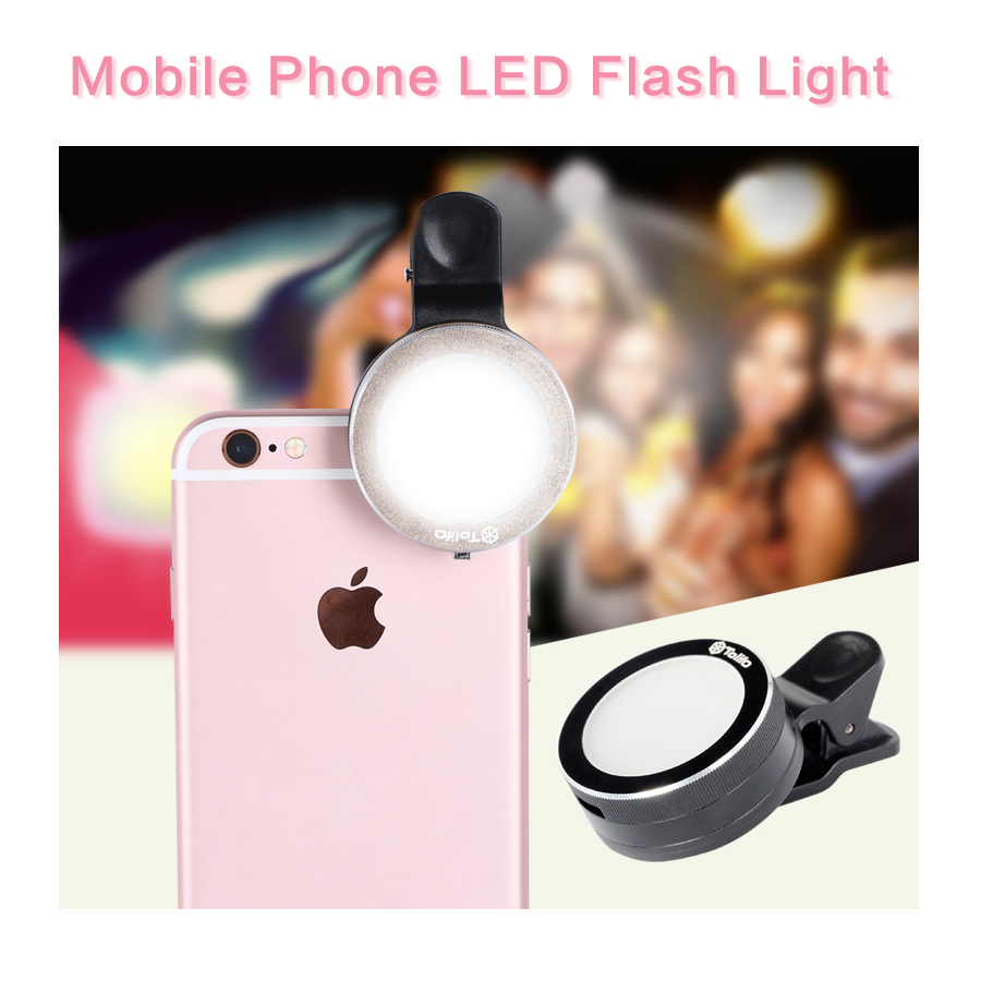 Mobile Phone Led Flash Light Beauty Selfie Ring Flashlight With 6 Led