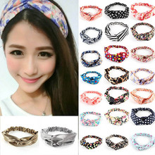 2015 Fashion Girls Casual Yoga Elastic Turban Twisted Knotted Hair Band Headband Time limited Hot
