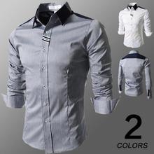 The spring 2015 of the new men s fashionable Ribbon Shirt dress shirts 8098
