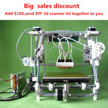 He3D-triclor reprappro mendel multicolor tricolor 3d printer kit diy open source Bigger size machine