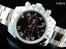 De los nuevos hombres mecánico automático auto viento completo oro de acero inoxidable relojes pulsera DAYTONA reloj de pulsera