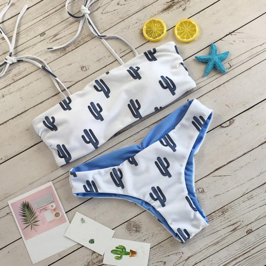 cactus print bathing suit