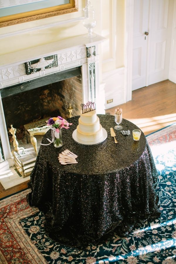 Round Sequin Tablecloth 124