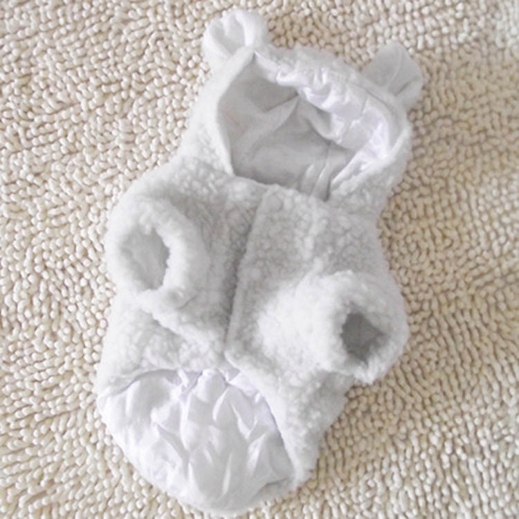Fashion Pet Costume Samll Dog Clothes Coat White Sheep Puppy Hoodie Chihuahua Clothing In Winter Warm Apparel Size XS S M L XL 1169