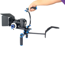 4in1 DSLR Rig Set Movie Kit Filming System Handheld Shoulder Mount Follow Focus Matte Box for