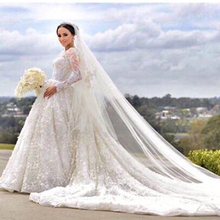 Custom Made Fashionable Vestidos 2016 Luxury Long Sleeve Wedding Dresses Full Flowers Bling Beads Bridal Gowns New Arrivals