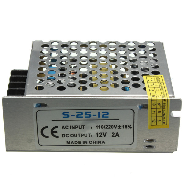 High Quality 12V 2A 25w Switching Led DC Power Supply non waterproof Led Driver For 3528