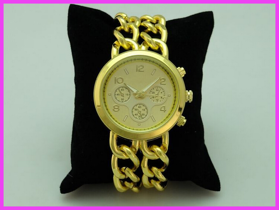 USA M brand Bracelet Strap women dress watch Brand new women lady wristwatch gold and silve