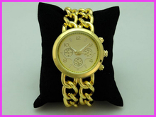 Ee.uu. M marca pulsera de para correa vestido reloj a estrenar de señora reloj oro y silve color reloj para mujeres que envían libremente