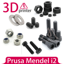 DIY Prusa Mendel i2 3D Printer parts Fasteners-Screws Bolts+ Nuts+ Washers, Reprap Prusa Mendel i2 Hardware Kit