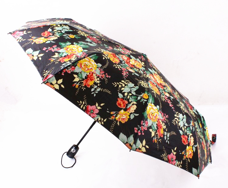 2016 fashion Women Automatic Umbrella Painting Flower Clear Rain Umbrellas sunscreen Parasol anti UV Umbrella sombrinha