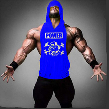 POWER Bodybuilding Stringer Hoodies Men Gym Stringer Hoodie Fitness Tank Top Cotton Pullover Hoody Camisetas de tirantes hombre
