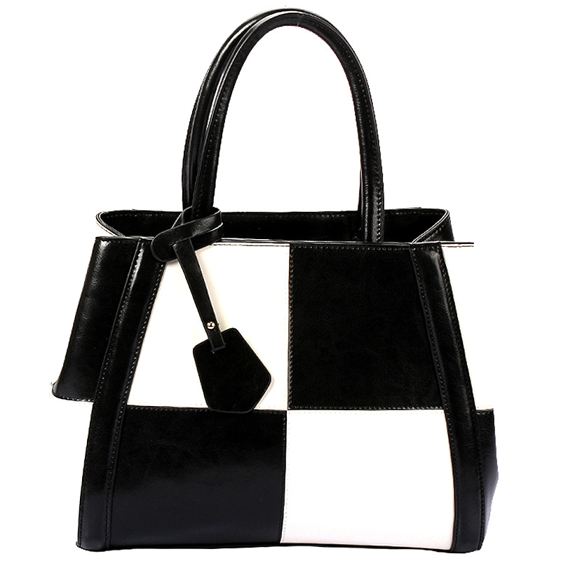 2016 luxury handbags women bags designer genuine leather Multicolor plaid girl bags white tote ...