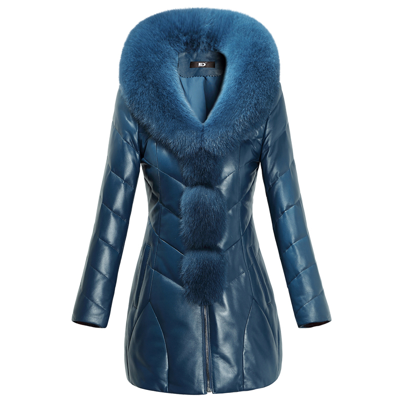 women's genuine leather parkas