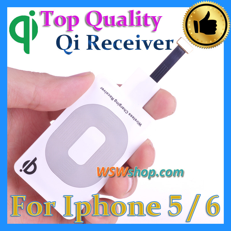 No 1 Quality Qi Wireless Charger Receiver For Iphone 5 5S 5C 6 6Plus Gold Plug