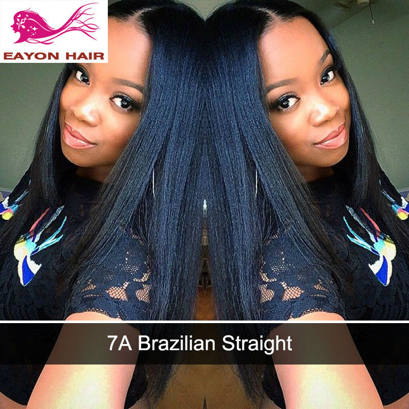 Eayon Hair Products 7A Braizlian Virgin Hair Straight 3 Bundles a Lot Unprocessed Virgin Human Hair Weave Very Thick & Soft