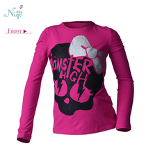 2015 new spring Autumn children’s clothes girls cotton long sleeve print T-shirt kids fashion tops tees t shirts for 8-15T