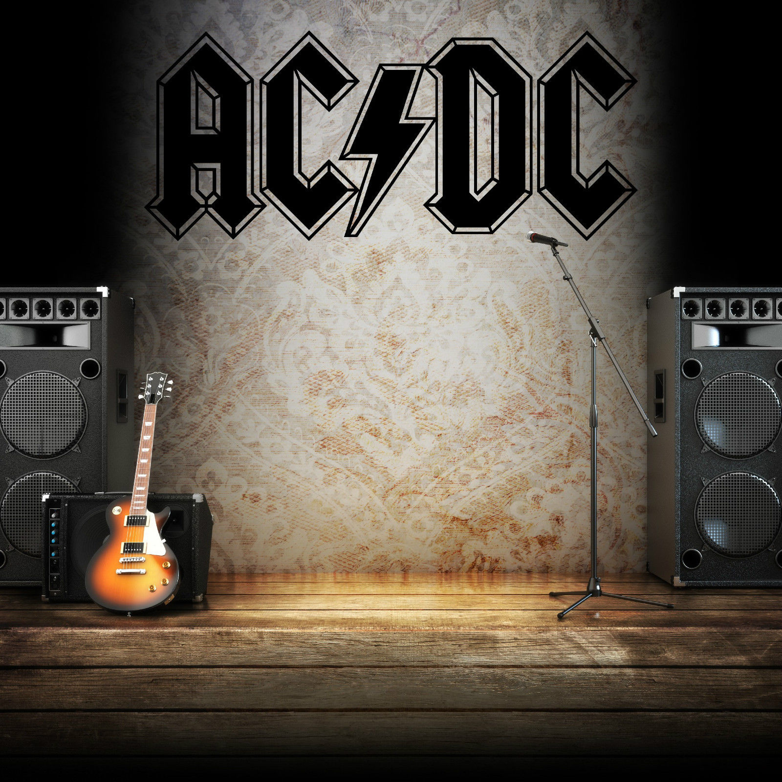 G099 Ac Dc Logo Music Rock Band Vinyl Wall Art Sticker Decal For Living Room Bedroom Home Dear Art Room Decoration Sticker Decal Room Decorationvinyl Wall Aliexpress