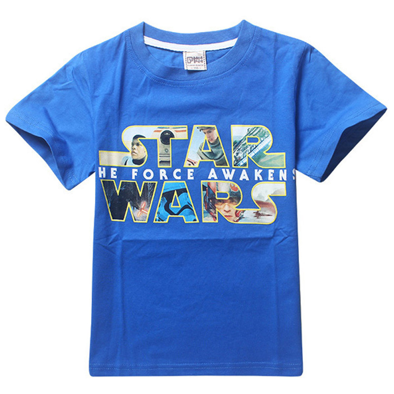 wholesale Star Wars baby boy T-shirts cartoon Printed T Shirt for boy Short Sleeve Star Wars Top children clothing camiseta nina