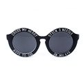 Round Frame Sexy Letters Sunglasses Resin Women Coating 2 Color vintage female Fashion Glasses Gifts