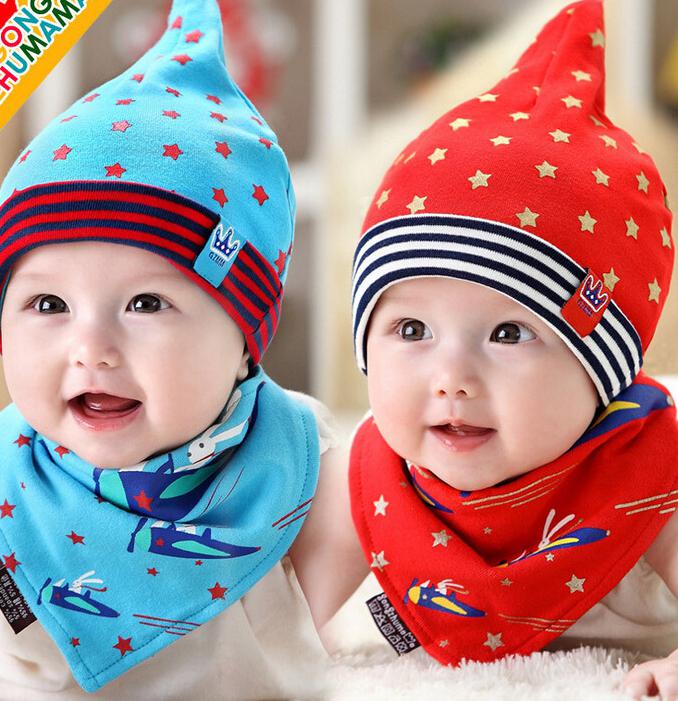 2015 brand new quality cotton baby star design hats winer kids caps new born baby sleep hats fanny child caps baby hats