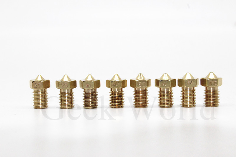 3D printer E3D V6 V5 J Head brass nozzle extruder nozzles 0 2 0 25 0
