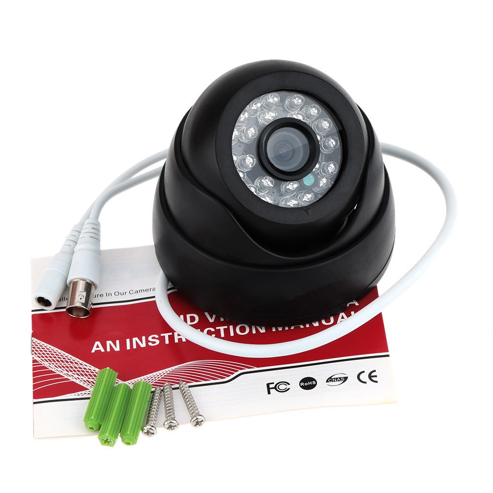 1/4" Color CMOS CCTV Camera 800TVL High Resolution 24 IR LEDS Wide Angle Security Surveillance