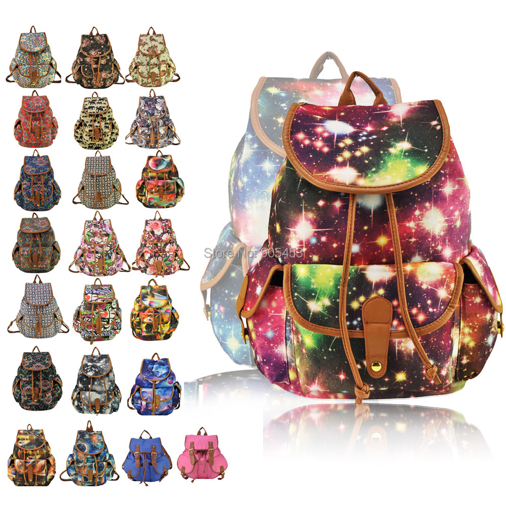 New Arrival Ladies Anna Smith Retro Canvas Backpack Rucksack Girls School HEC Shoulder Hand Bag mochila