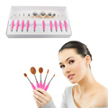 10pcs set Cosmetic Oval Toothbrush Shape Makeup Blush Set Powder Foundation Beauty Eyeshadow Eyeliner Makeup