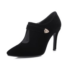 Plus size EU 33 43 fashion sexy PU leather women pumps 2015 new spring ladies high
