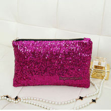 NEW Sexy makeup bag Glitter Sparkling Sequins Dazzling Clutch Evening Party Handbag Purse