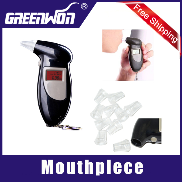 Digital Breath Alcohol Tester Breathalyzer mouthpiece 100pcs for Alcohol Free shipping