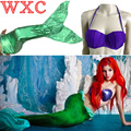 Adult Women Mermaid Swimmable Tail Set Bikini Swimming Split Swimsuit Mermaid Stage Dress