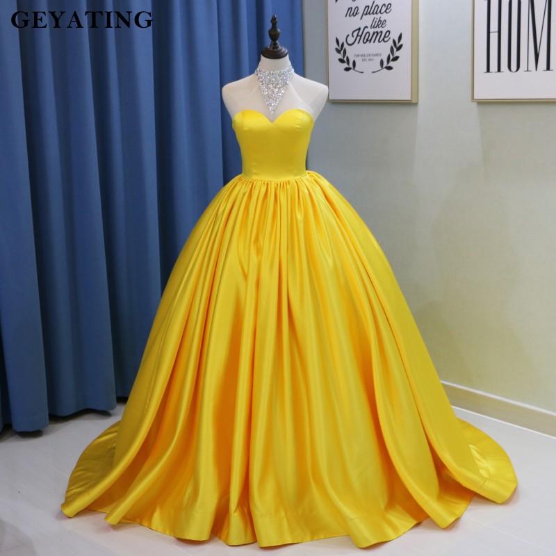 yellow gold quinceanera dresses