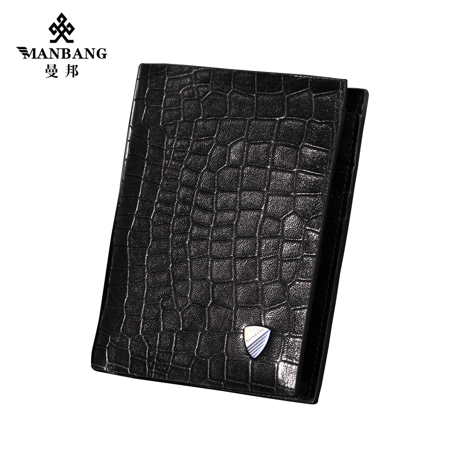 Mambang man purse short leather high-end leather crocodile leather original men's wallet